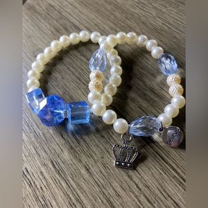 Pearl blue bracelet set